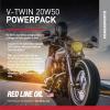 imageRed Line 90226 20W50 Powersport Motor Oil VTwin  1 Powerpack Kit
