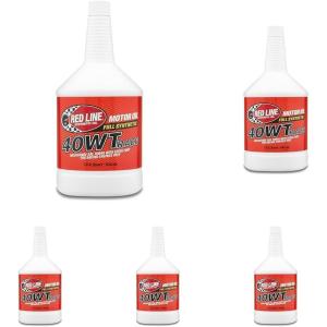 imageRed Line 10404 40WT Synthetic Race Motor Oil 15W40  1 Quart 12 Pack1 Quart 32 Ounces Pack of 5