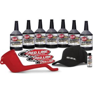 imageRed Line 90226 20W50 Powersport Motor Oil VTwin  1 Powerpack Kit
