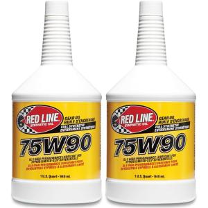 imageRed Line 57904 75W90 GL5 Synthetic Gear Oil for Hypoid Limited Slip Differentials  1 Quart1 Quart 32 Ounces Pack of 2